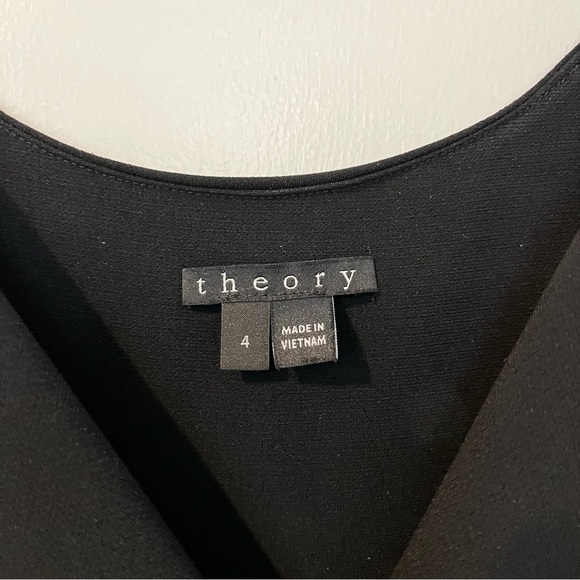 Theory Black Wrap Style Sleeveless Jogger Jumpsuit women’s size 4 cocktail Odila - Picture 4 of 10